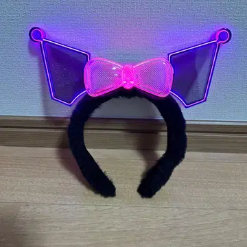 산리오 퓨로랜드 쿠로미 머리띠 네온