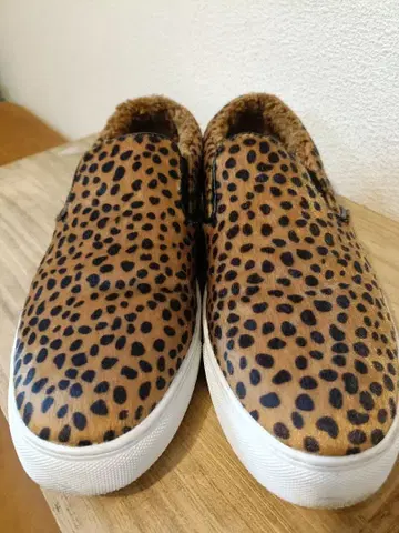 UNITED ARROWS GLR 사용 1회 송치 표범 무늬 슬립온 개성적