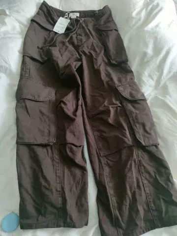ZARA 브라운 카고 팬츠 M