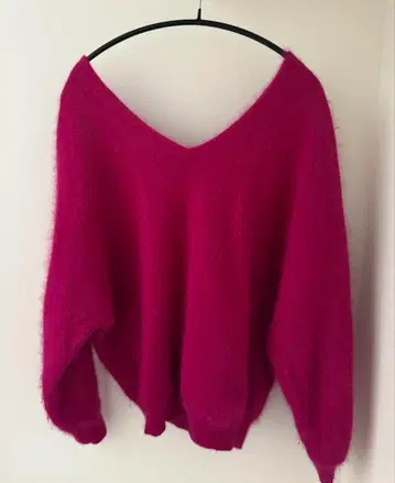 TORRAZZO DONNA 니트 v넥 핑크 라즈베리