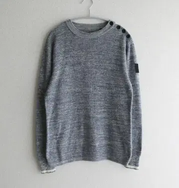 G-STAR RAW 지스타로우 어깨 버튼 포함 코튼 니트 스웨터