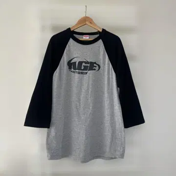 Age Factory 래글런 T셔츠 그레이 블랙 M