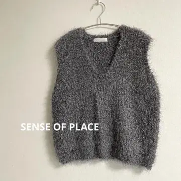 SENSE OF PLACE 센스 오브 플레이스 몰 페더 니트 베스트