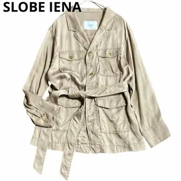 새상품급 SLOBE IENA 리오셀 린넨 사파리 자켓 벨트 포함