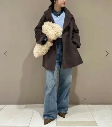SLOBE IENA 더블 페이스 스탠드 코트