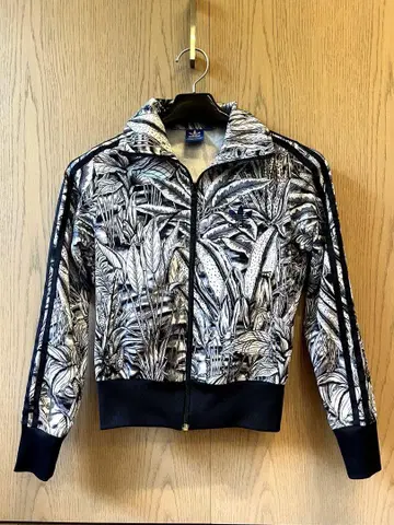 adidas 보태니컬 무늬 숏 기장 트랙 자켓