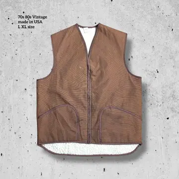 70s 80s USA제 EMAR 지퍼 코튼 덕 보아 라이너 베스트