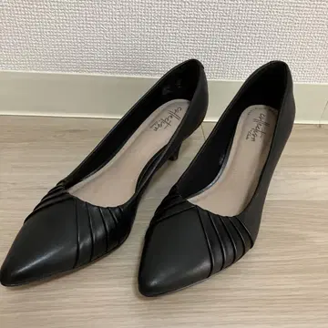천연 가죽 펌프스 관혼상제 비즈니스 깔끔하고 걷기 편한