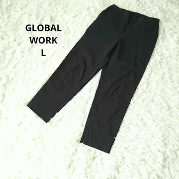 GLOBAL WORK 스트레치 슬랙스 허리밴딩 L 블랙