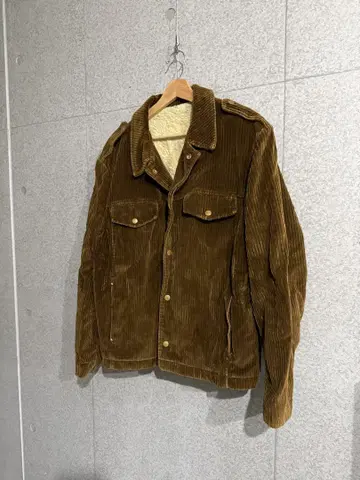 코듀로이 보아 자켓 브라운