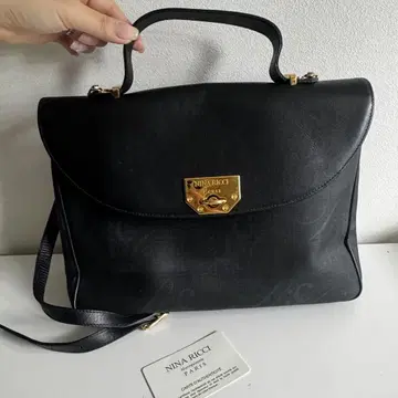 NINA RICCI 블랙 핸드백 2way 블랙 숄더 포함