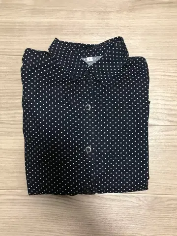 도트 dots 네이비 화이트 도트 긴팔 셔츠 L 사이즈