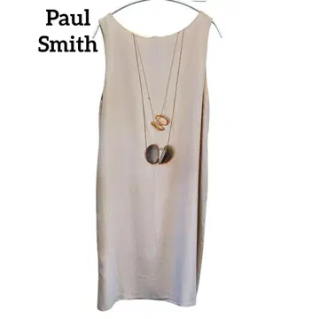 폴 스미스 [ 40 ] 슬리브리스 원피스 베이지
