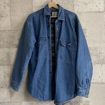 AMERICAN BLUE 데님 셔츠 자켓 플리스 라이너