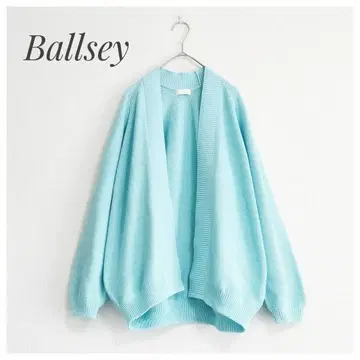 새상품급 Ballsey 모스 스티치 프론트 오픈 가디건 라이트 블루