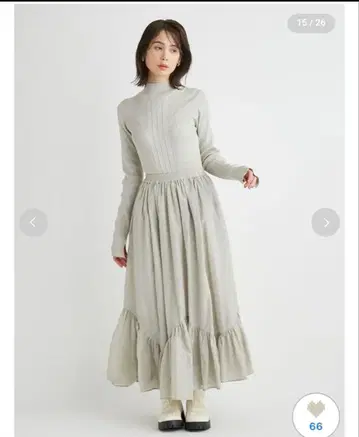 emmi 볼륨 헤매 스커트 M 민트