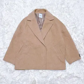 로즈버드 숏 울 혼방 코트 베이지 프리 사이즈 여성용 아우터