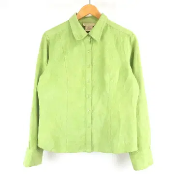 VINTAGE cotton ginny 스트라이프 페이크 스웨이드 셔츠