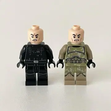 LEGO 스타 워즈 미니 피규어 2개 헬멧 없음