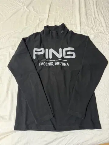 PING 블랙 하이넥 셔츠 M 사이즈