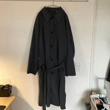 UNIQLOU 나일론 트렌치코트 다크 그레이