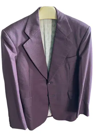 70s 빈티지 보라색 테일러드 자켓 핀스트라이프