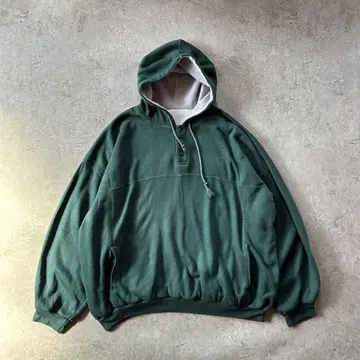80s90s 더블 페이스 후드티/후디 USA제 그린 XL 상당
