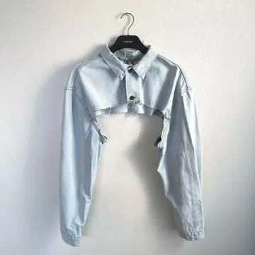 US 구제 데님 크롭 상의 리메이크 L