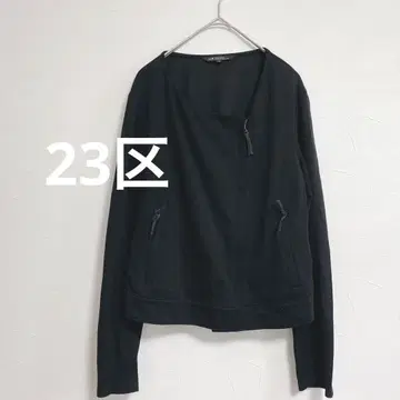 23구 노카라 라이더풍 티셔츠 자켓 블랙 여성용 L