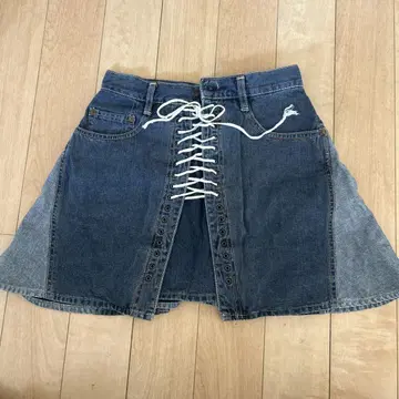 KINKY JEANS x HYSTERIC GLAMOUR 데님 미니 스커트