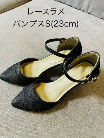 레이스풍 앵클 스트랩 펌프스