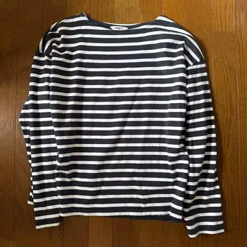 AURALEE 크롭 보더 티셔츠 롱