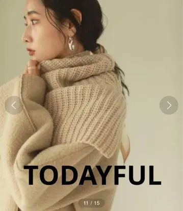 TODAYFUL 정가 12000엔 완판템 볼륨 니트 넥워머