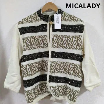 MICALADY 자수 비즈 장식 가디건 M 사이즈