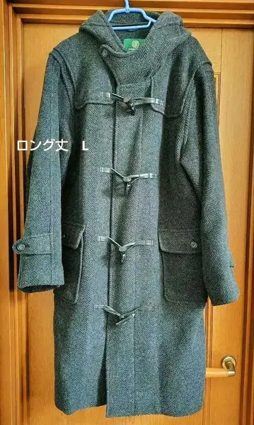 IVY-BROTHERS 롱 더플 코트 다크 그레이 L 두꺼운 원단