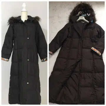 새상품급 LEONARD 레오나르 퍼 다운 롱 코트