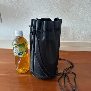 REN 블랙 가죽 숄더백