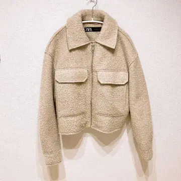 ZARA 자라 숏 기장 보아 아우터 XS