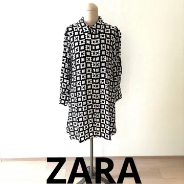ZARA 더 나디아 드레스 L 사이즈 기하학 패턴
