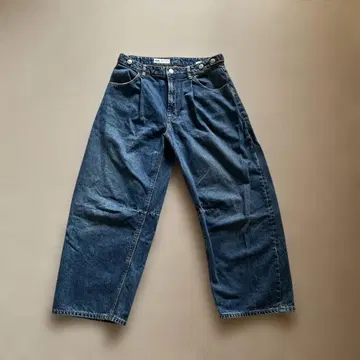 ZARA TRF 벌룬 크롭 미드 라이즈 진 EU 38