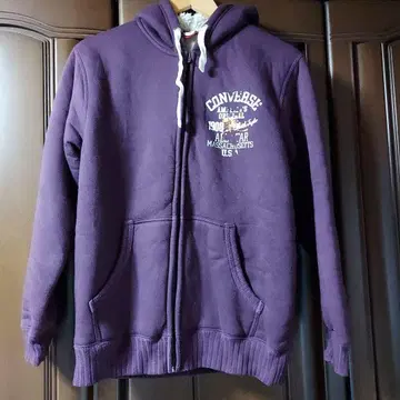 CONVERSE 퍼플 안감 보아 후드티