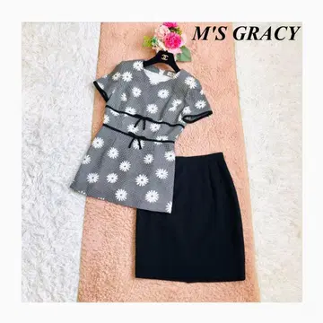 새상품급 M'S GRACY 마가렛 패턴 셋업 꽃무늬 9호