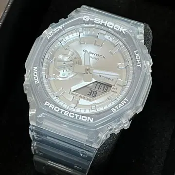 [ 미사용 ] CASIO G-SHOCK GA-2100BM 스켈레톤 실버