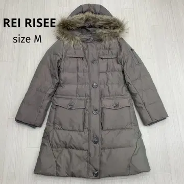 REI RISEE 다운 롱 코트 퍼 후드 M