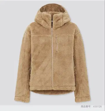 UNIQLO 여성용 M 사이즈 방풍 퍼 플리스 풀 집업 후드티