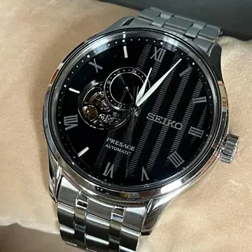[ 미사용 ] SEIKO 프레시지 자동 와인딩 블랙 SARY093