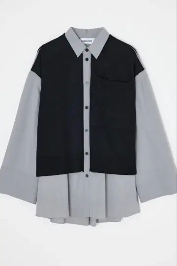 나곤스탠스 2025 가을/겨울 knit combination shirt