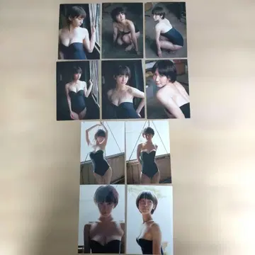 [미사용품] 요시오카 리호 L판 사진 10장 세트 블랙