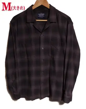 나노 유니버스 별주 알래스카 옴브레 체크 플란넬 셔츠 차콜 계열 M