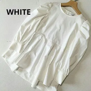 WHITE 화이트 개더 블라우스